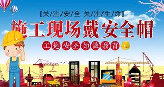 佩戴安全帽图片