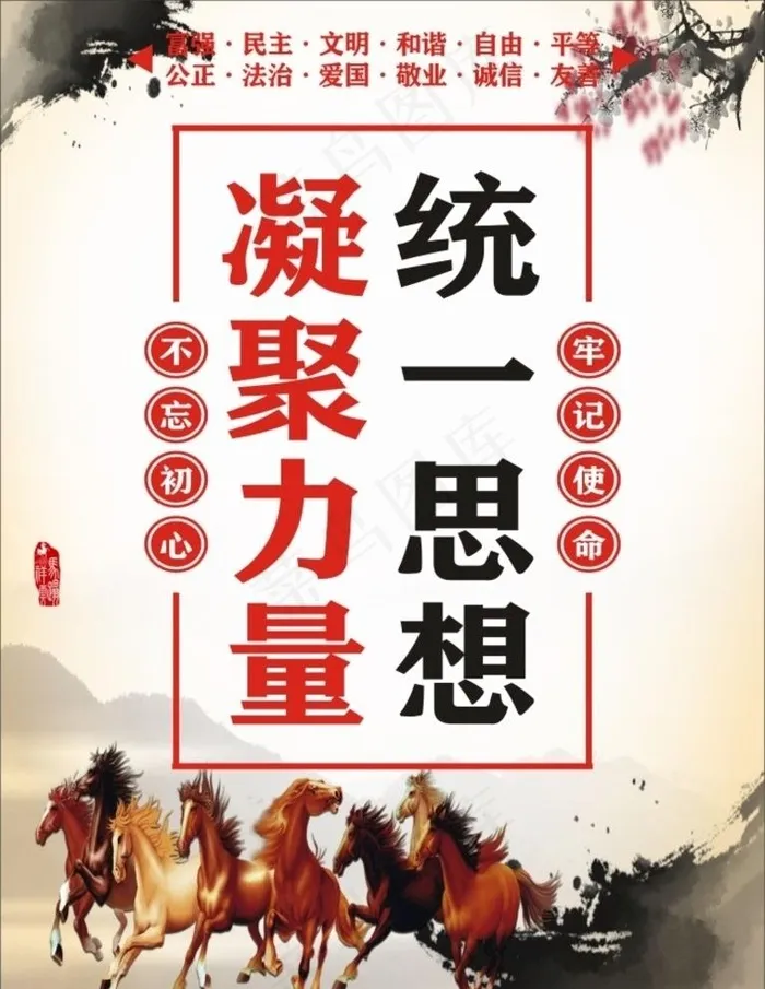 不忘初心 牢记使命图片cdr矢量模版下载