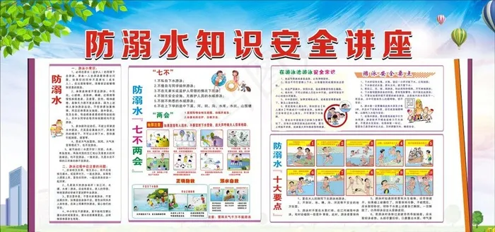 防溺水图片(210X297)cdr矢量模版下载