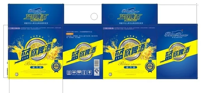 啤酒外箱包装设计图片cdr矢量模版下载