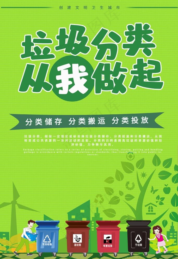 垃圾分类展板 垃圾分类指南图片(3543X5315(DPI:200))psd模版下载