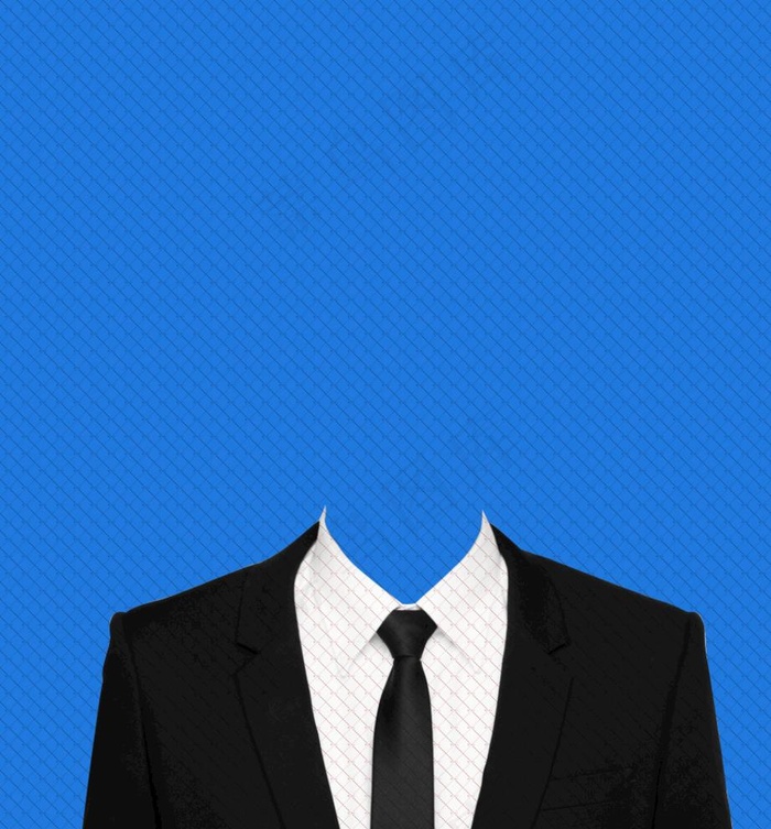 男士西服证件照图片psd模版下载