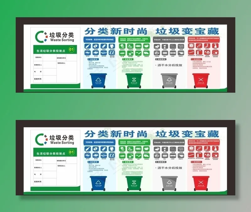 分类新时尚 垃圾变宝藏图片cdr矢量模版下载