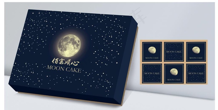 星空月饼盒图片