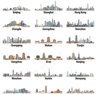 城市剪影 地标 建筑图片