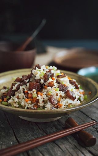 腊肉炒饭图片