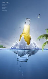 啤酒合成海报图片