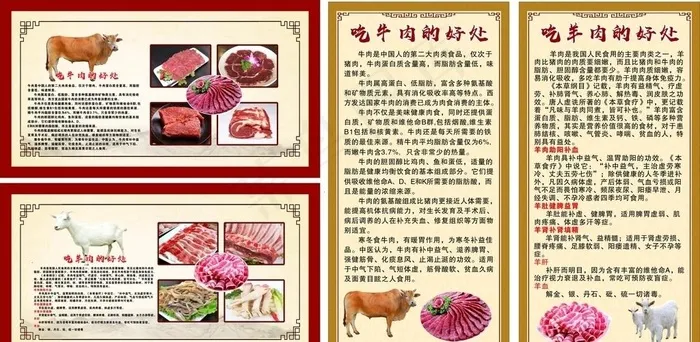牛羊肉简介图片(210X297)cdr矢量模版下载