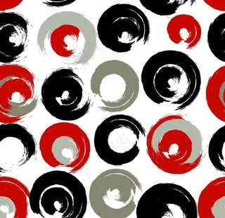 水墨圈圈黑白红灰图片