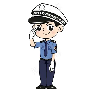 卡通警察图片