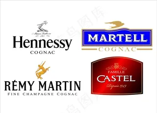 四款酒类标志图片