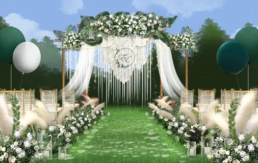 户外婚礼仪式区效果图图片 户外婚礼仪式区效果图图片