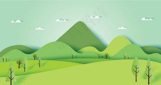 森林插画图片