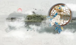 中国风新中式山水画图片