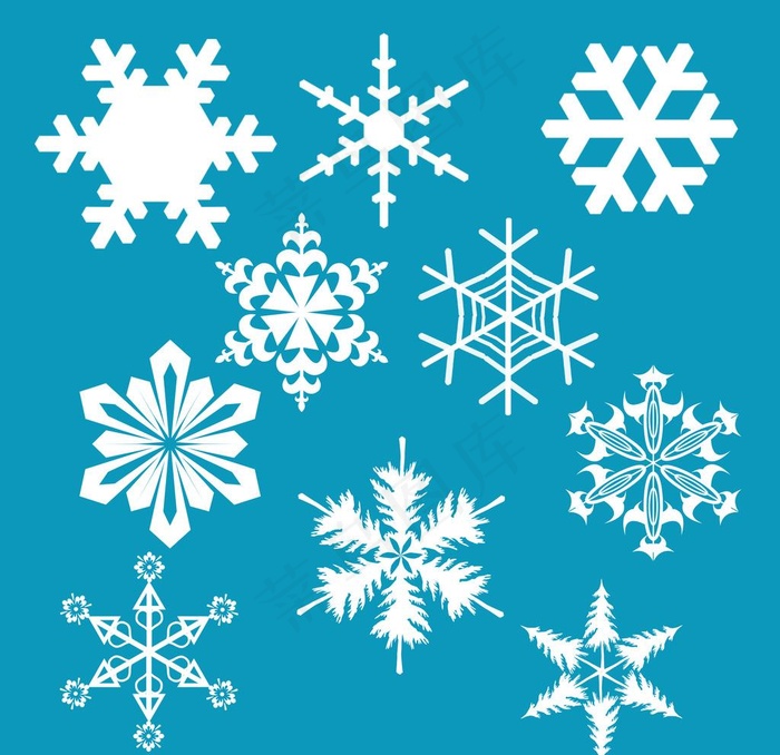 圣诞节雪花素材图片