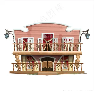 卡通小房子图片