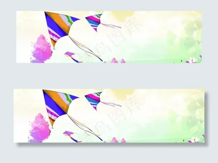 放风筝背景图片