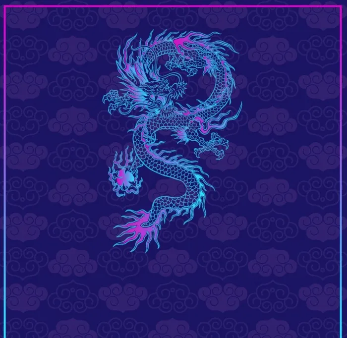 中国龙图片ai矢量模版下载