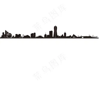 地标建筑 中国 地标剪影 杭州图片