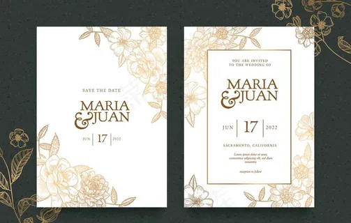 鲜花婚礼请柬图片