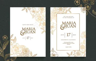 鲜花婚礼请柬图片