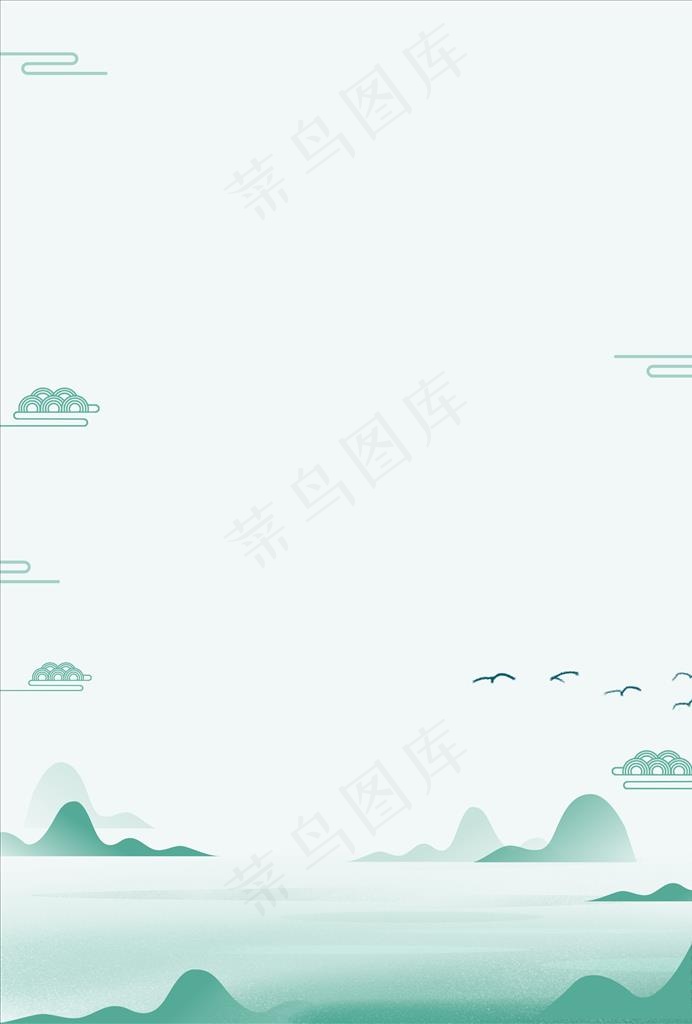 绿色海报背景 春天背景图片cdr矢量模版下载