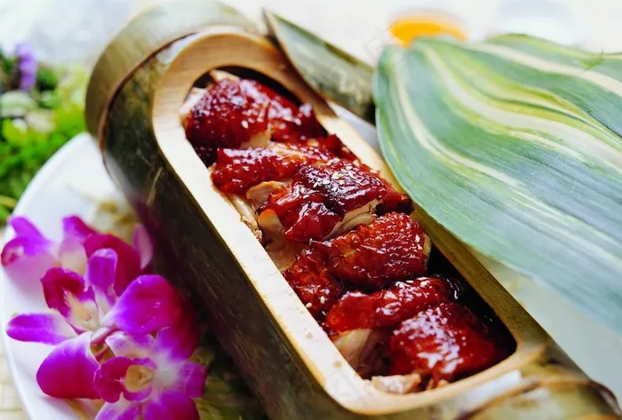 竹筒鸡图片