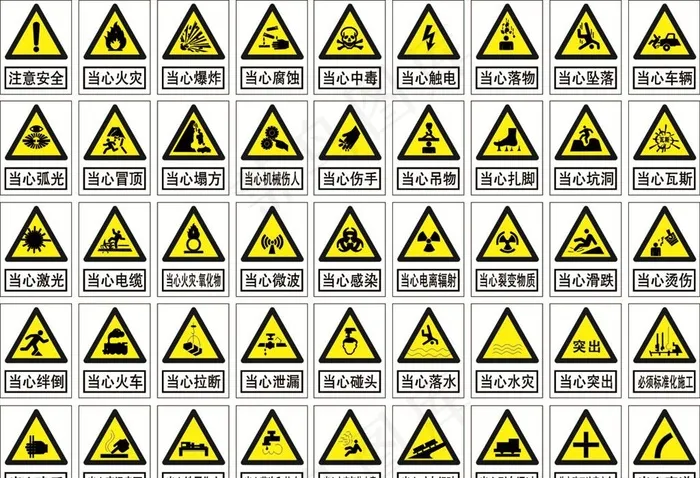 禁止标识安全标识图片cdr矢量模版下载