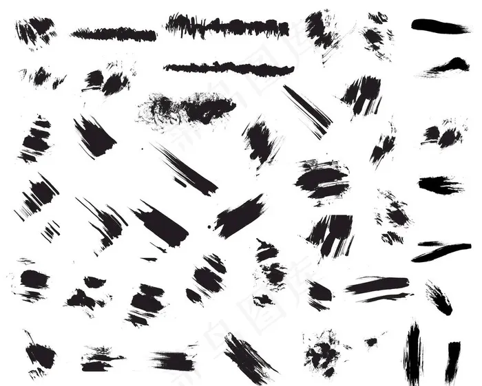 水墨元素图片psd模版下载