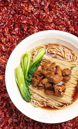 红烧鸡肉面图片