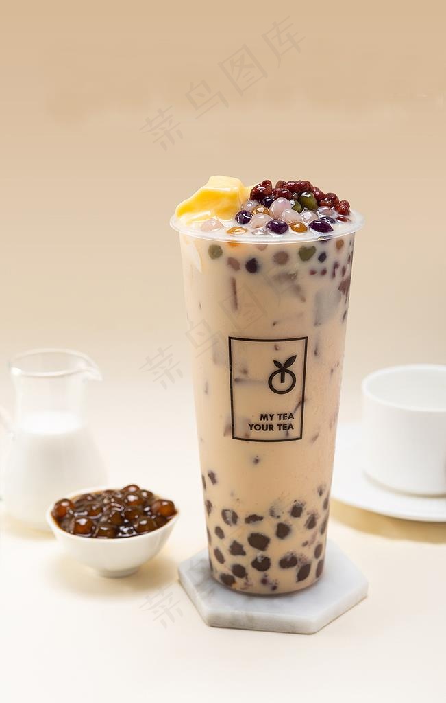 红豆珍珠奶茶图片
