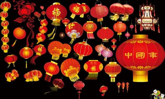年货节新年灯笼素材图片