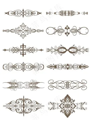 欧式花纹手绘线条花纹线条欧式底图片