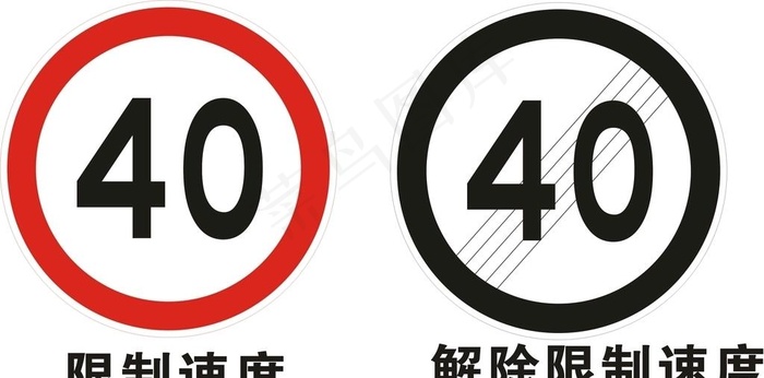 限制速度提示图片