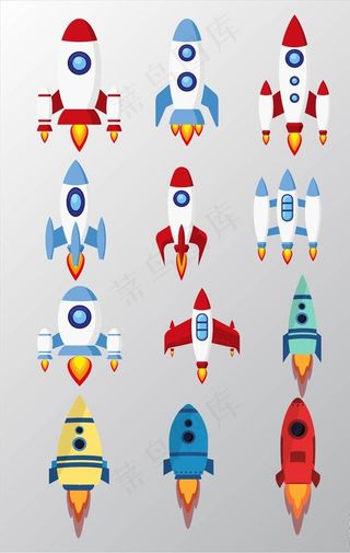 卡通火箭图片