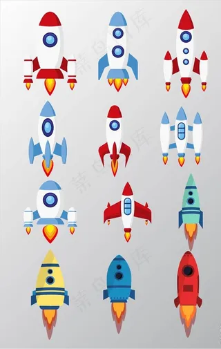 卡通火箭图片