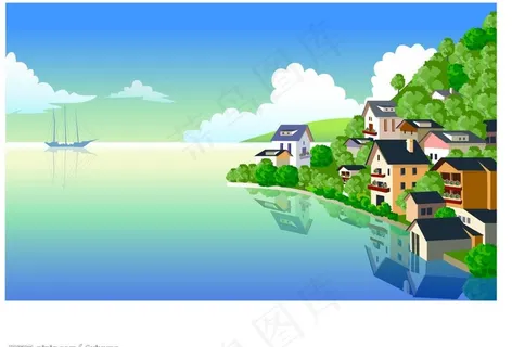 韩国矢量风景图图片