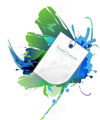 炫彩水墨标签图片