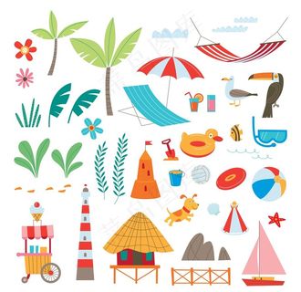 夏季沙滩景观图片