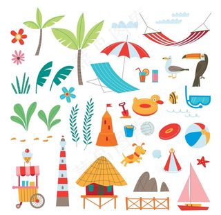 夏季沙滩景观图片