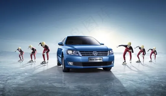 朗逸冬奥广告之起跑图片