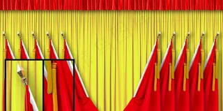 会议室礼堂旗布置图片