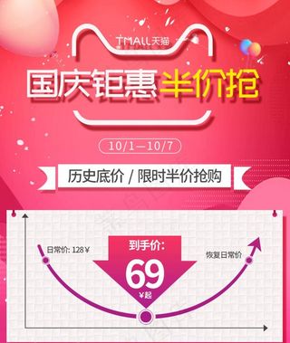 国庆促销活动海报图片