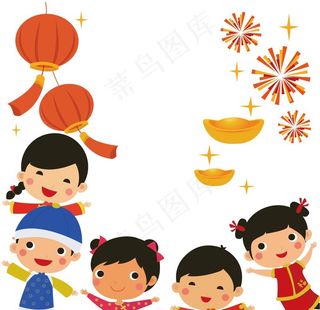 中国风过年卡通形象图片