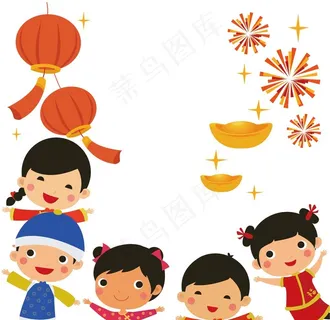 中国风过年卡通形象图片 中国风过年卡通形象图片