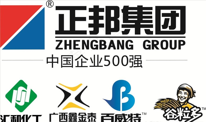 正邦集团系列logo图片cdr矢量模版下载
