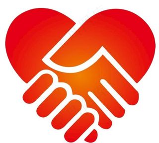 矢量爱心握手图片