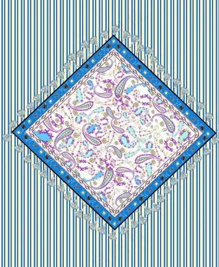 大牌 方巾 数码印花 小碎花图片