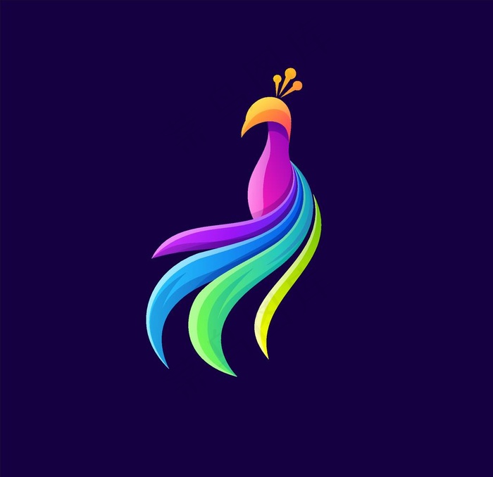 孔雀logo图片eps,ai矢量模版下载