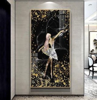 轻奢人物玄关装饰画图片